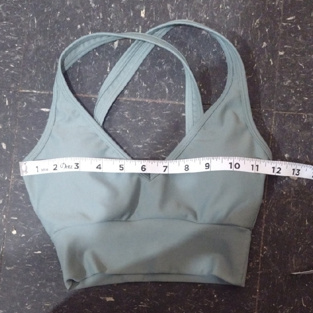 Elegant Cross-Back Sports Bra - Green Xs-0555